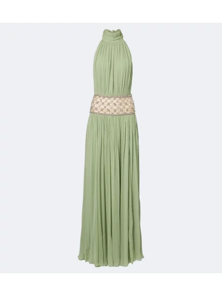 Rochie maxi Retrofete verde