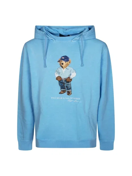 Bluza z kapturem Polo Ralph Lauren niebieska