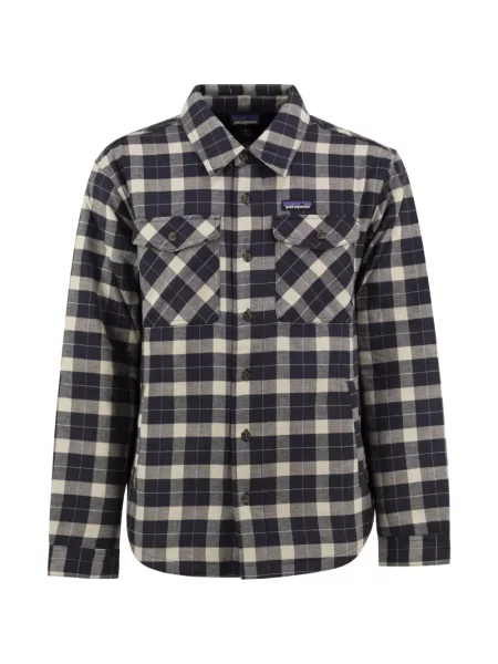 Cămașă Patagonia de flanelă albastru