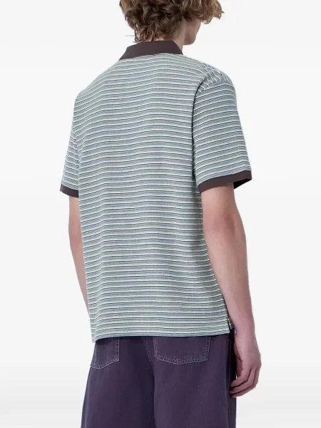 Ριγέ polo Carhartt Wip καφέ