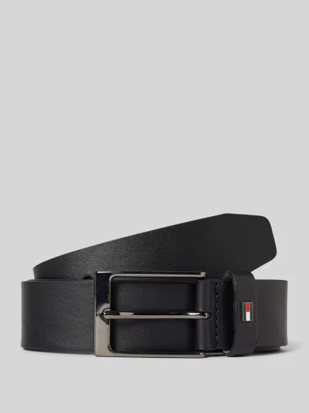 Tommy Hilfiger pasek skórzany czarny