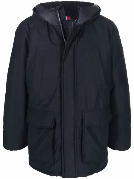 Woskowana parka Tommy Hilfiger niebieska