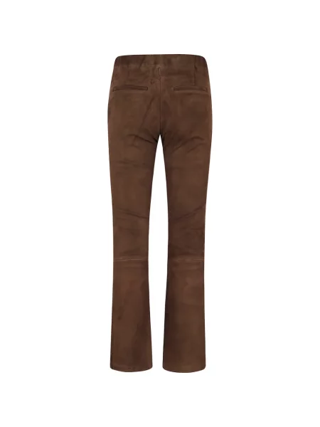 Pantaloni Arma din piele de căprioară evazate maro