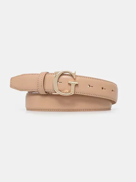 Кожен Guess дамски бежово