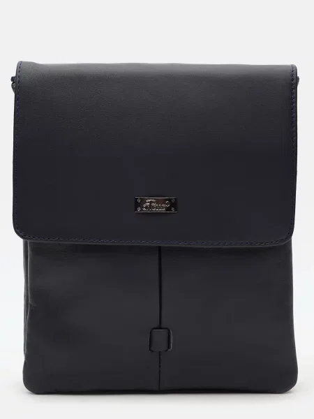 Кожаная сумка через плечо Ricco Grande синяя