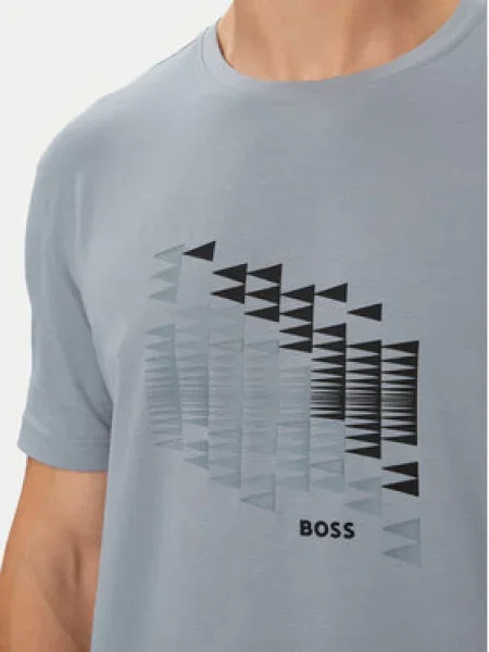 BOSS Póló Network Flag szürke