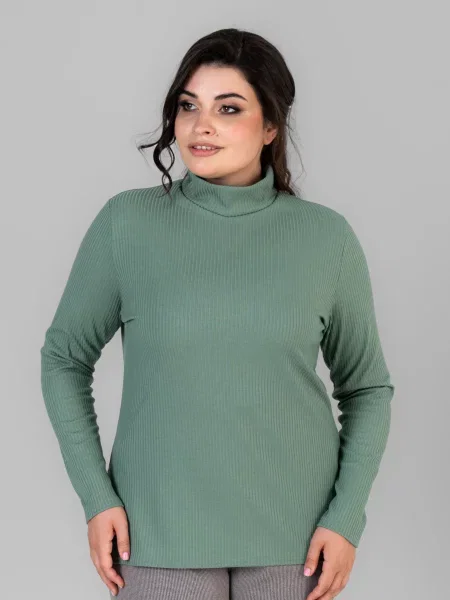 Водолазка All Posa бавовна/еластан зелений