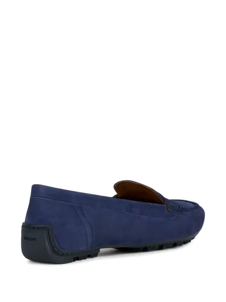Pantofi loafer Geox din piele de căprioară albastru