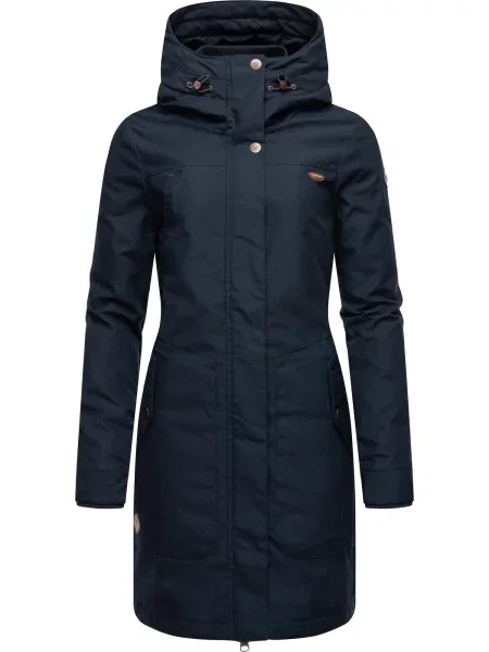 Ragwear Palton funcțională Jannisa bleumarin / maro alb