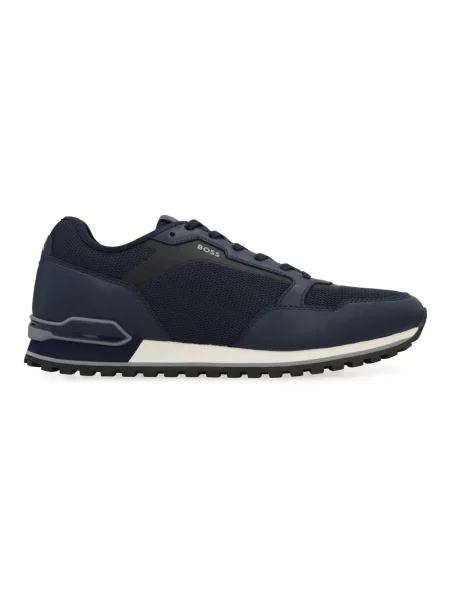 Sneakersy Boss skórzane niebieskie