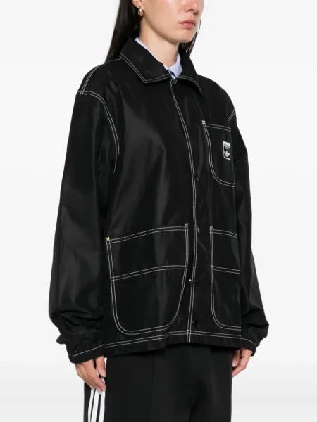 Kraťasy Adidas s polovičními zipem s kapucí černé