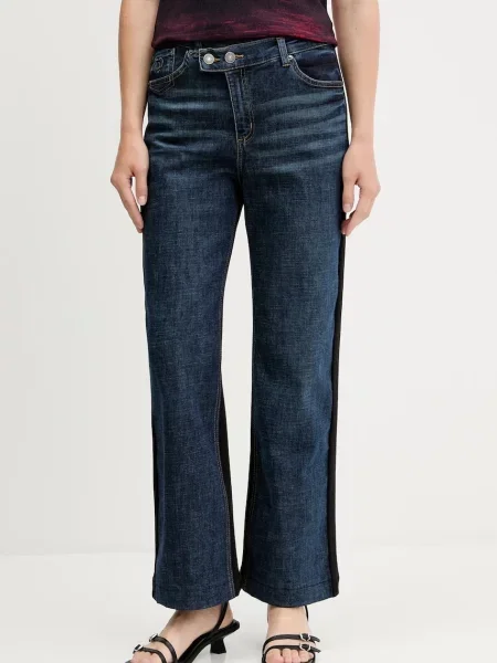 Desigual pantaloni de trening TWIST cu imprimeu negru