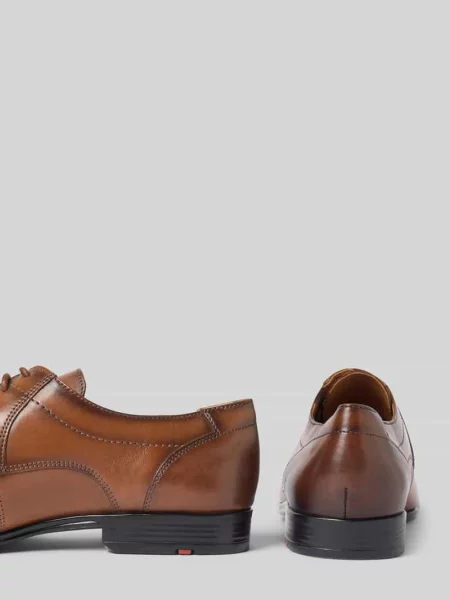Buty derby skórzane z ozdobnymi szwami model ‘CORE’ Lloyd brązowy