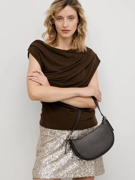 Блуза Answear.LAB дамска с изчистен дизайн кафяво