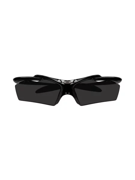 Lniane okulary przeciwsłoneczne Balenciaga czarne