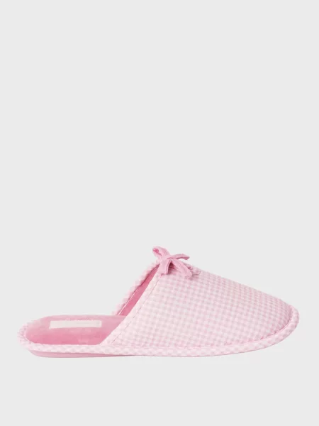 Клетчатые тапочки Women'secret розовые