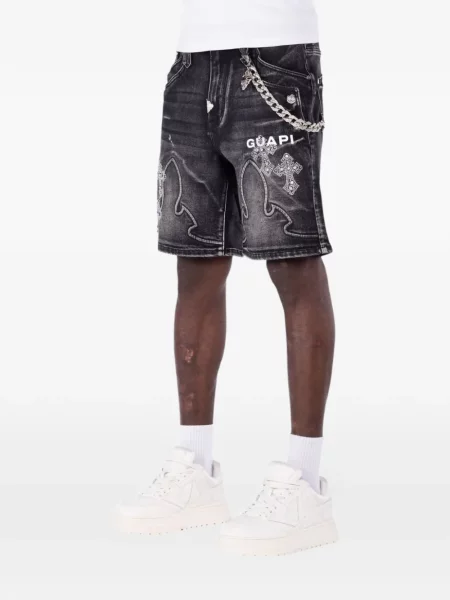 Kamínky džínové šortky Guapi černé