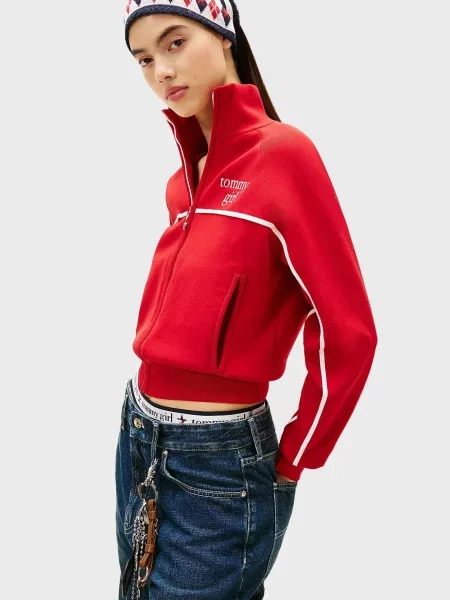Трикотажна спортивна кофта Tommy Jeans червона