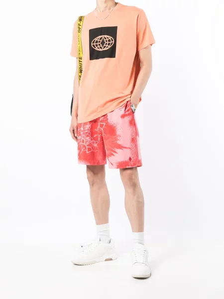 Raštuotas marškinėliai Marcelo Burlon County Of Milan oranžinė