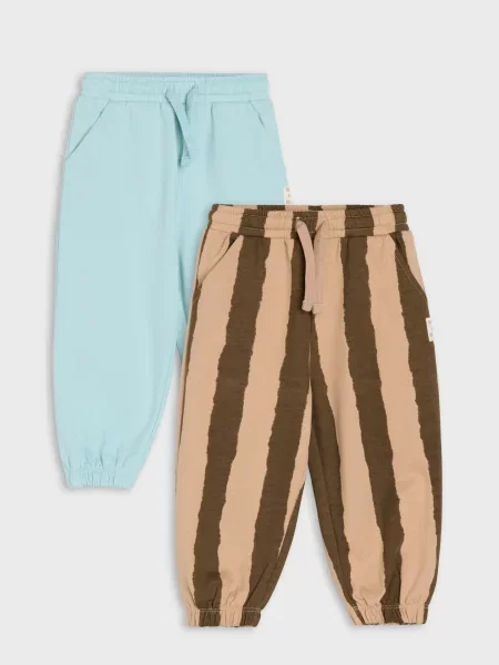 Sinsay jogger kalhoty 2 pack tyrkysová