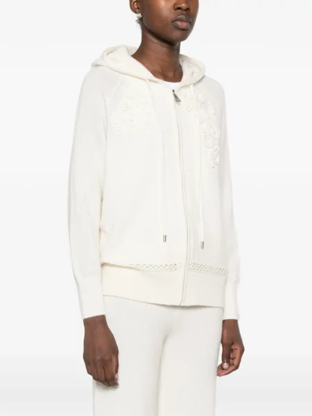 Φλοράλ πλεκτό hoodie Ermanno Firenze
