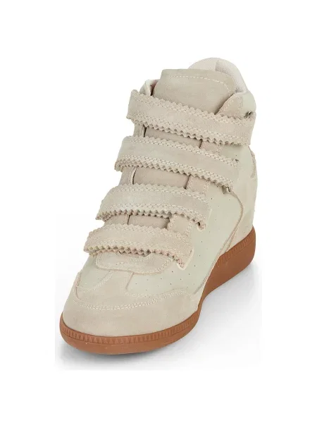Steve Madden sneakers din piele intoarsă Mustang alb