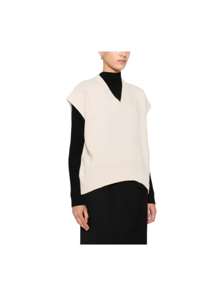 Sweter Marella w jednolitym kolorze beżowy