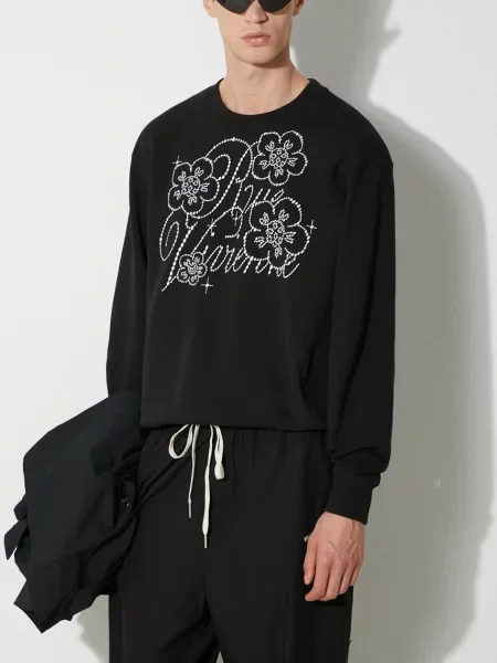 Классический свитер Kenzo с аппликацией черный