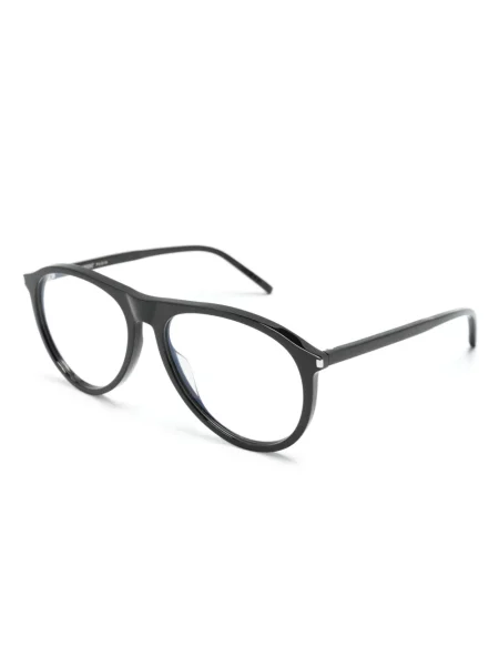 Okulary przeciwsłoneczne Saint Laurent Eyewear z logo czarne