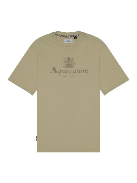 Koszulka Aquascutum z logo beżowa