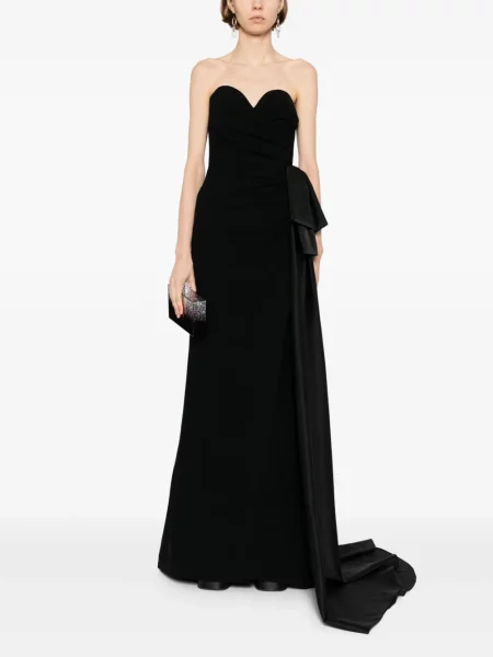 Rochie maxi Saiid Kobeisy lungă de costum negru
