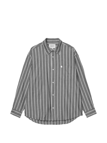 Pruhovaná košile Carhartt Wip šedá