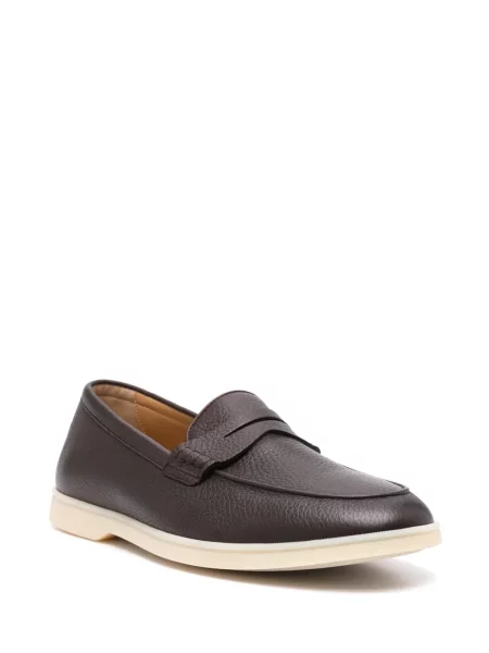 Iš natūralios odos slip on loaferiai Henderson Baracco ruda