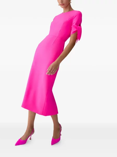 Kostiumas midi suknelė Carolina Herrera iki kelių rožinė
