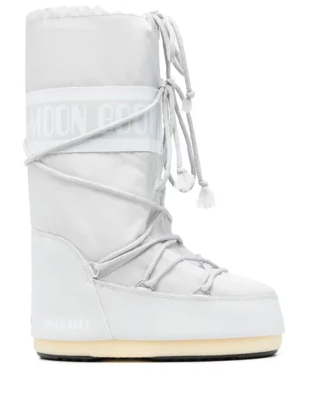 Botine Moon Boot cu șireturi cu imagine din dantelă gri