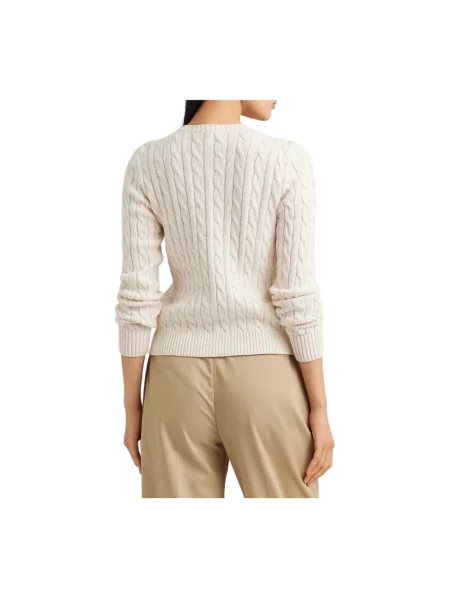 Lauren Ralph Lauren sweter beżowy biały