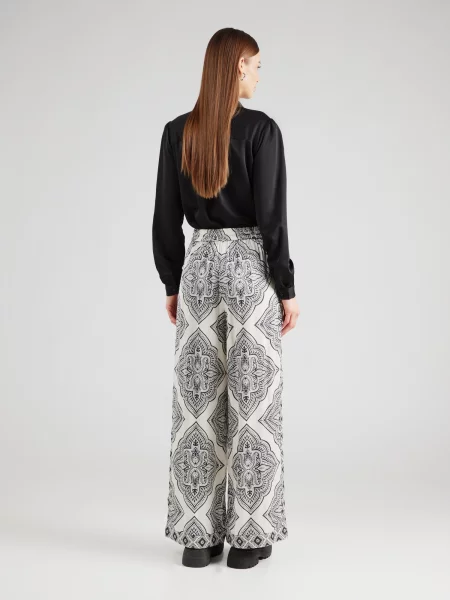 ONLY Pantaloni ONLHAIRON negru alb
