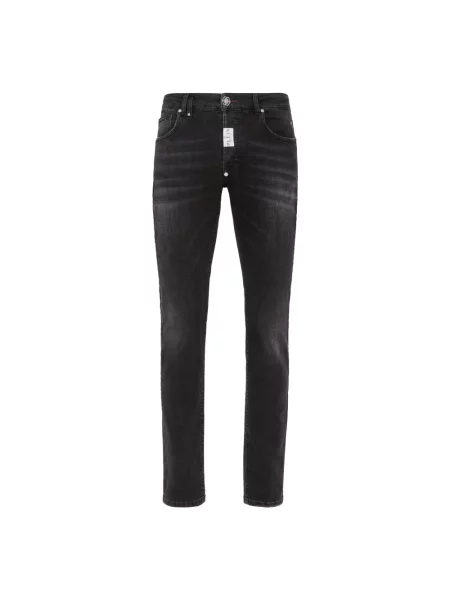 Jeansy straight leg Philipp Plein czarne