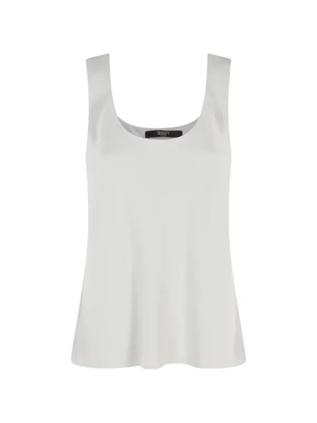 Top Seventy fără mâneci alb