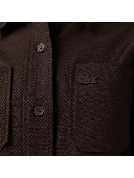 Lacoste Sukienka Z Krótkim Rękawem Classic Fit brązowa