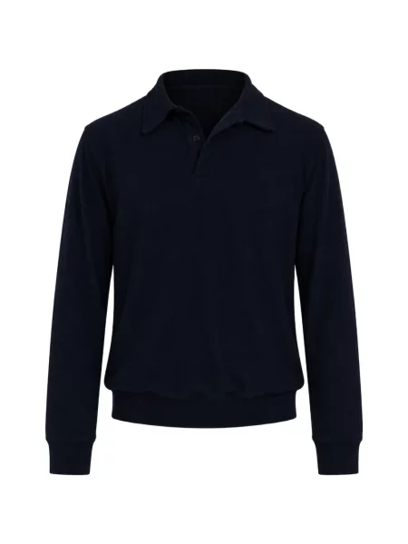 Lung tricou polo Les Tien albastru