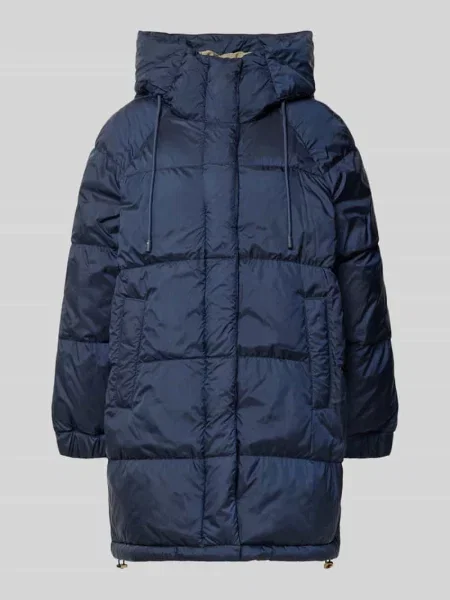 Płaszcz pikowany o kroju regular fit z kapturem model ‘ANFORA’ Weekend Max Mara granatowy