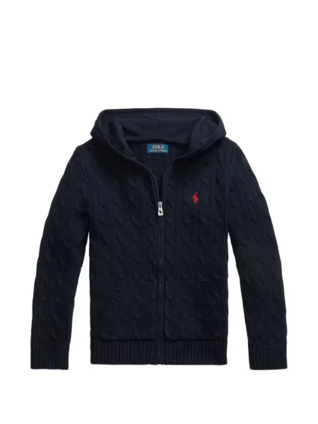 Bluza z kapturem dziecięca Polo Ralph Lauren niebieska