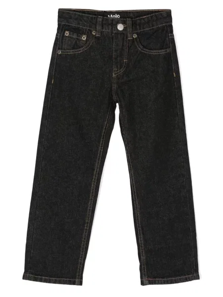 Jeansy straight leg dziecięce Molo czarne