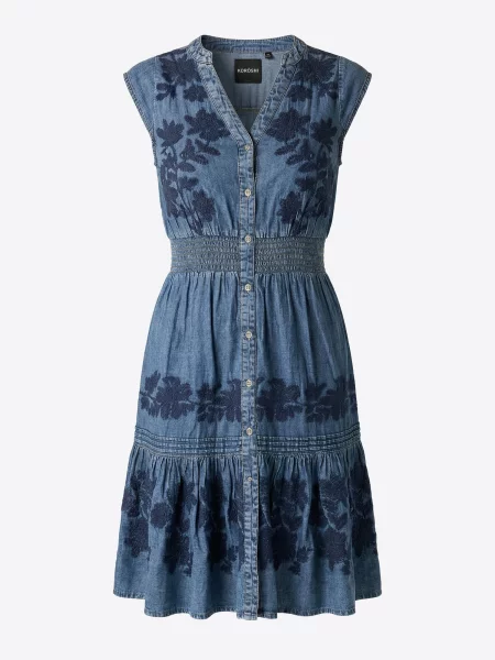 KOROSHI Rochie tip bluză denim / închis albastru