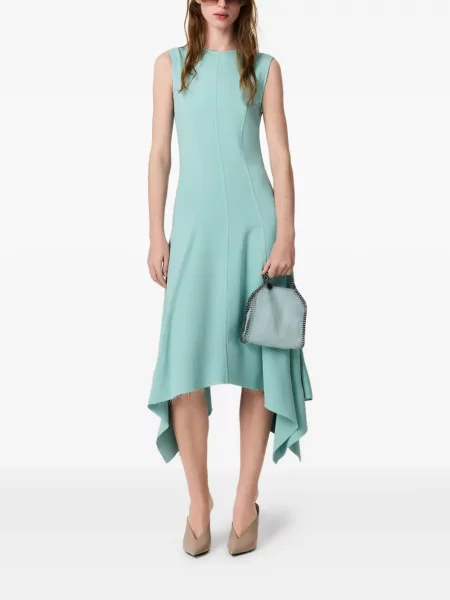 Αμάνικη ασύμμετρη φόρεμα Stella Mccartney μπλε