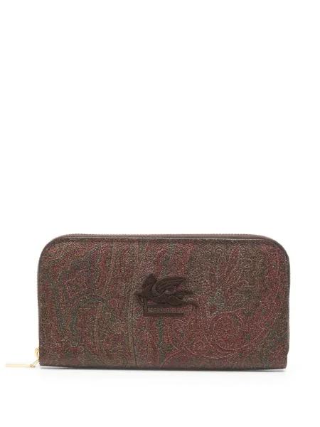 Portofel Etro cu imagine cu model paisley maro