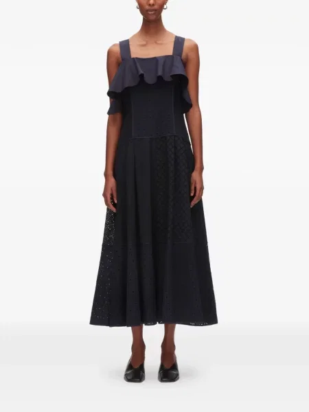 Κοστούμι μίντι φόρεμα 3.1 Phillip Lim με βολάν με μήκος μέχρι το γόνατο μπλε
