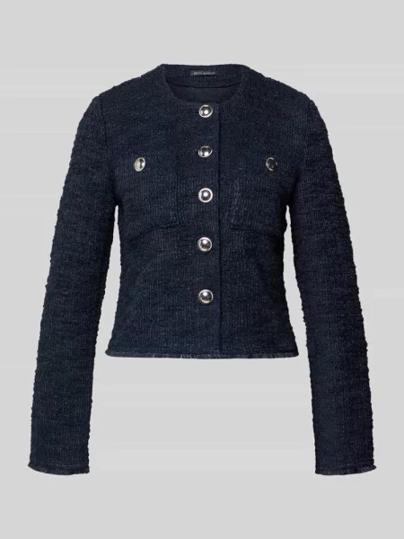 Marynarka o kroju slim fit z efektem bouclé Betty Barclay granatowa