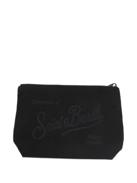 Geantă plic Mc2 Saint Barth cu broderie negru